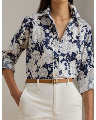 Relaxed Fit Floral Linen Shirt