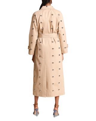 Studded Raglan Sleeve Belted Jacket