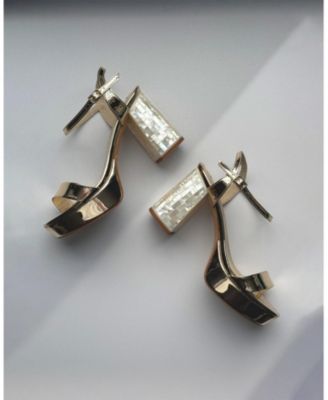  Women's Gigi Champagne Pearl Heel Sandal