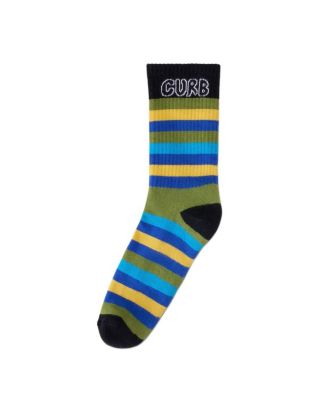 Curb Striped Cotton Socks
