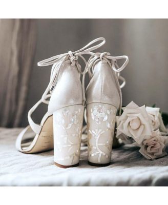 Women's Flora Ankle Strap Pearl Heel Sandal