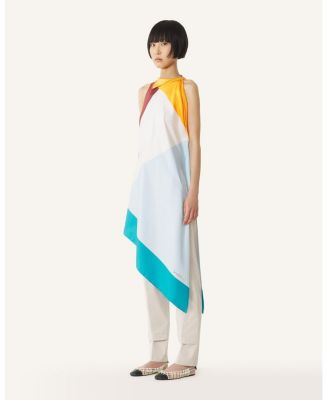  Silk Graphic Print Silk Top