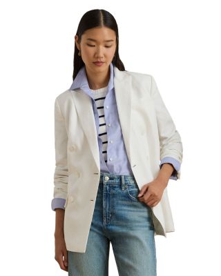 Double Breasted Twill Blazer
