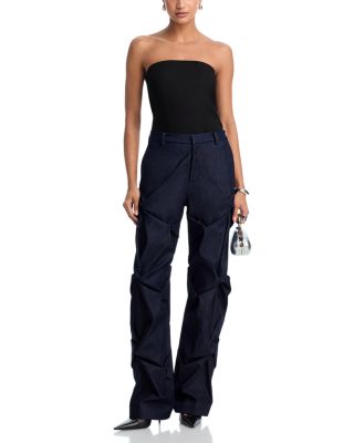 Astrid Denim Draped Trousers