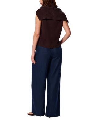 Wide Leg Hopsack Trousers
