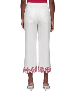 Embroidered Hem Pants