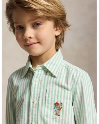 Boys' Polo Bear Cotton Oxford Shirt - Little Kid