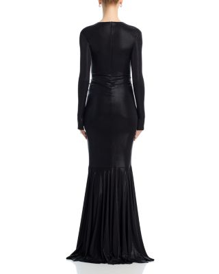 Shirred Front Fishtail Gown 