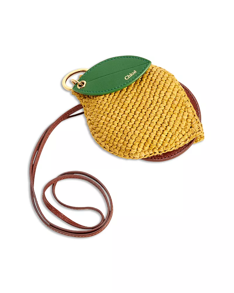 Chloe Lemon Raffia Bag Charm