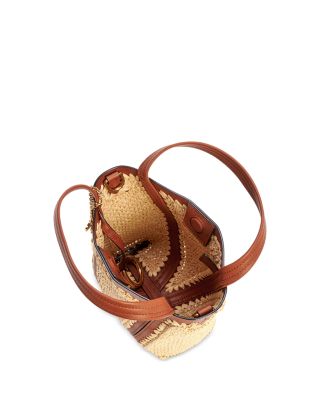 Small Spin Raffia Convertible Bag