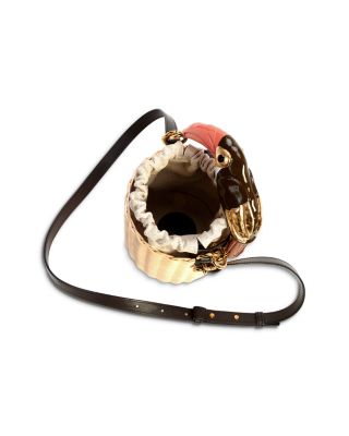 Small Flamingo Handle Basket Bag