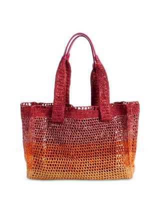 Summer Banana Raffia Tote Bag