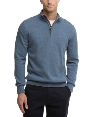 Cotton Half Zip Knitted Jumper Sweater