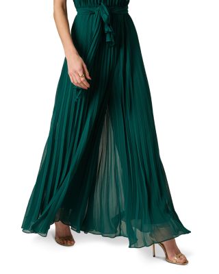 Aidan Mattox Pleated Georgette Jumpsuit