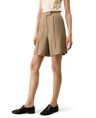 Silk-Wool Blend Polished Shorts