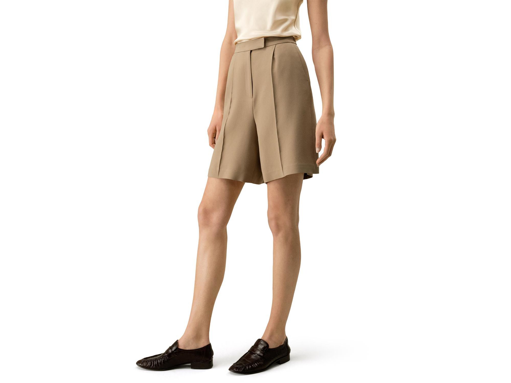 Silk-Wool Blend Polished Shorts - Image 1