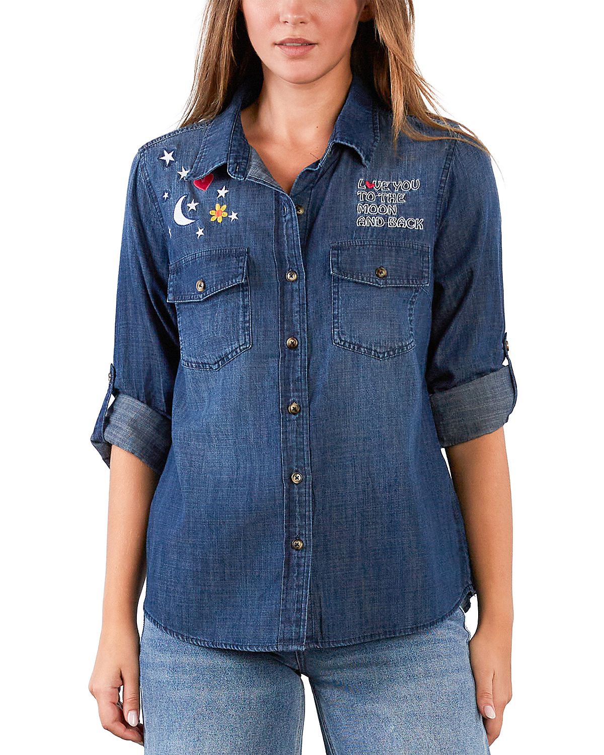 Billy T To The Moon and Back Denim Shirt