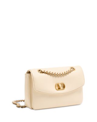 Medium VLogo Leather Shoulder Bag