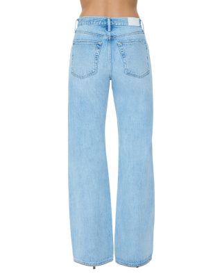 Larsen High Rise Relaxed Flare Jeans in Blush