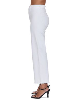 Penny High Rise Wide Leg Crop Jeans in Blizzard