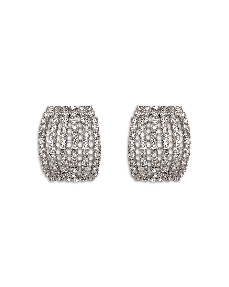 Jennifer Behr Kyrie Pave Multi Row Hoop Earrings
