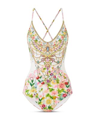 Scoop Neck One Piece Swimsuit