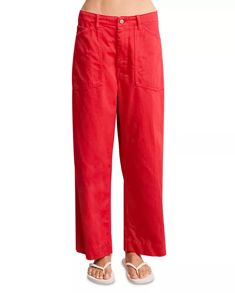 Denimist Georgia High Rise Work Jeans in Nantucket Red