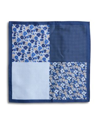 Floral Quadrant Silk Pocket Square - Exclusive
