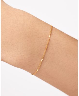 Solid Yellow Gold Singapore Chain Bracelet