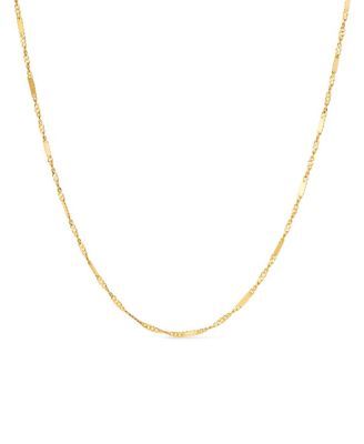 Solid Yellow Gold Singapore Chain Necklace