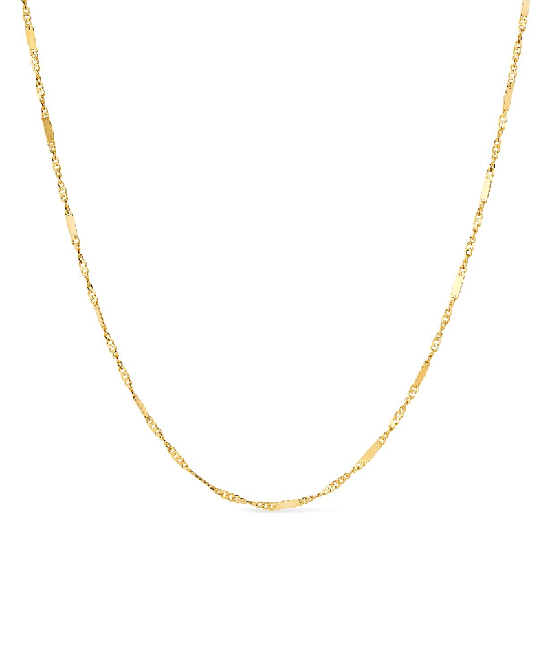 Ana Luisa Solid Yellow Gold Singapore Chain Necklace
