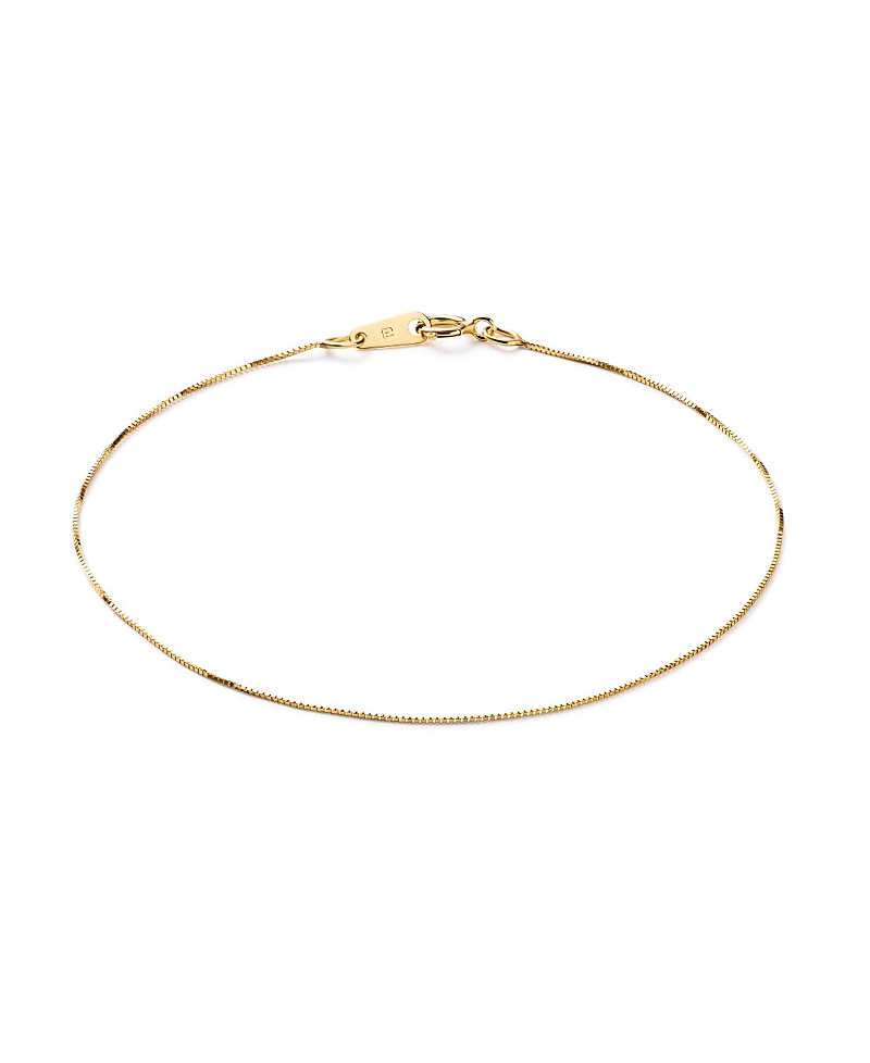Ana Luisa Solid Yellow Gold Mini Box Chain Bracelet