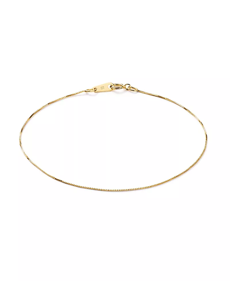 Ana Luisa Solid Yellow Gold Mini Box Chain Bracelet