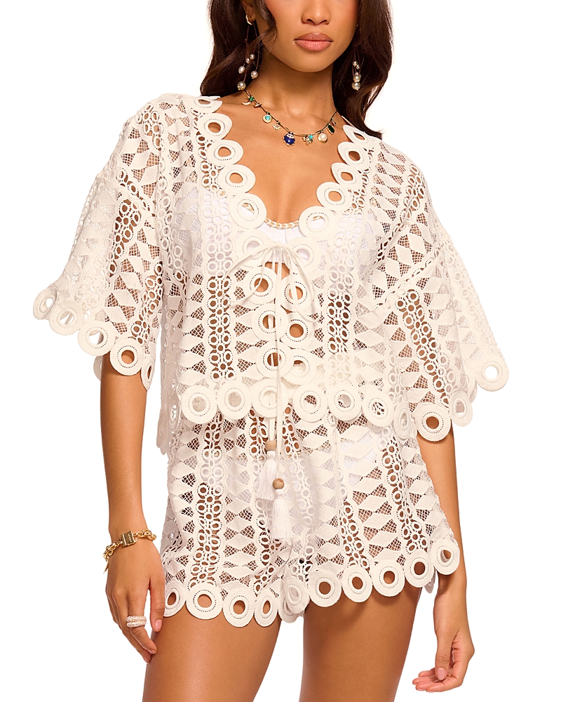 Ramy Brook Dottie Swim Cover-Up Top