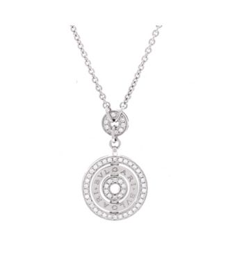 Pre-owned Pre-owned Bvlgari  Bvlgari Cerchi Astrale Pendant Necklace 18k White Gold And Diamonds, 18.25"