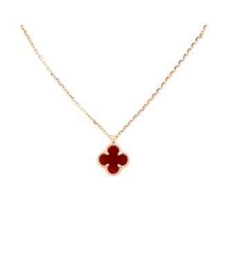  Sweet Alhambra Pendant Necklace 18K Gold and Mother of Pearl, 16"