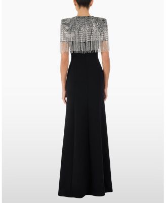 Sabine Beaded-Fringed Maxi Dress