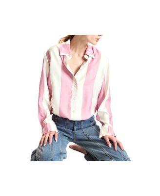  Silk Stripes Button-Up Shirt