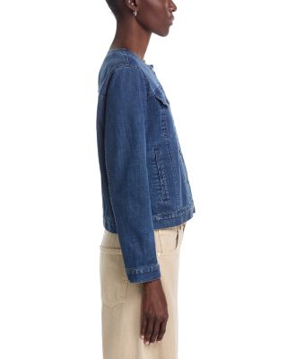 Round Neck Jean Jacket