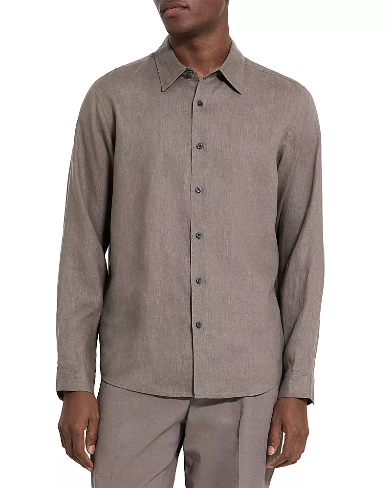 Theory Irving Shirt in Relaxed Linen