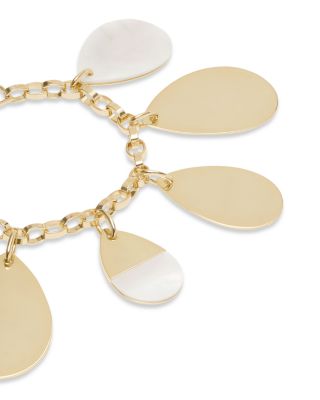 Karina Mother Of Pearl Pear Shape Charm Bracelet