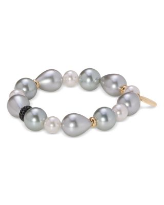 Riya Pav&eacute; Bead & Imitation Pearl Stretch Bracelet
