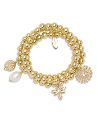 Lina Crystal & Cultured Freshwater Pearl Charm Stretch Bracelets, Set of 3