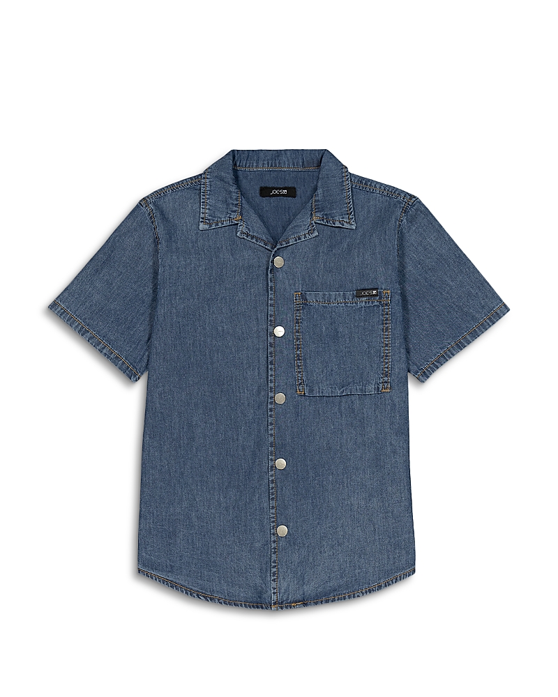 Joe's Jeans Boys' Short Sleeved Chambray Denim Shirt - Big Kid