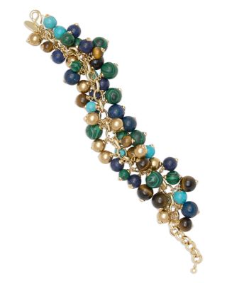 Sienna Mixed Stone Shaky Bead Statement Bracelet