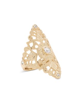 Laya Crystal Filigree Cocktail Ring 