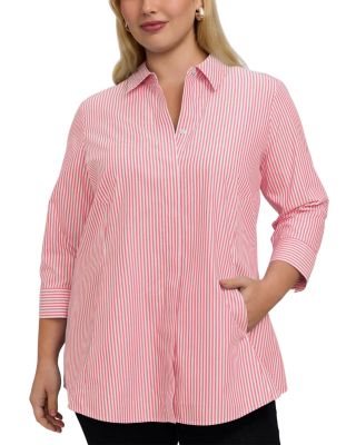 Cici 3/4 Sleeve Stripe Shirt