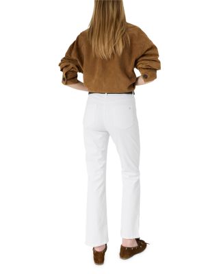 Adela Mid Rise Ankle Jeans in White