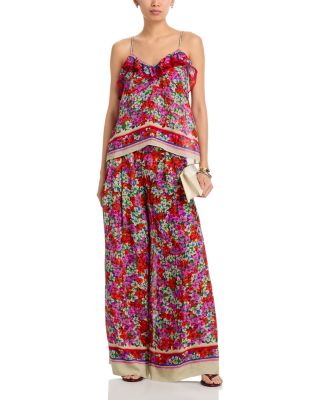 Printed Wide Leg Pants