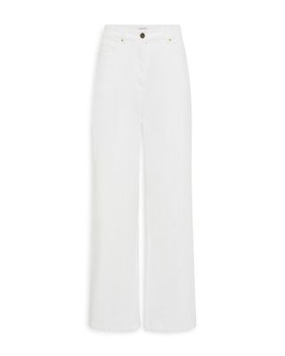 Aelina High Rise Straight Jeans in White